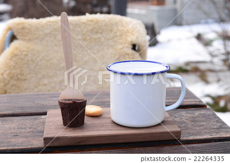 hot chocolate in european style on wooden table hot chocolate in european style on wooden table 22264335