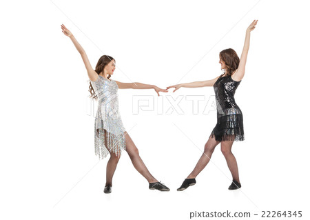 Two professional dancers isolated in studio 22264345