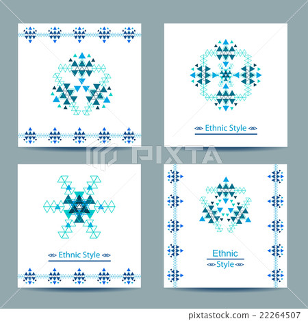 Set of four vector white square cards Set of four vector white square cards 22264507