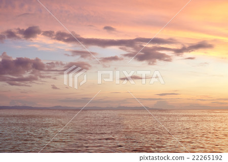 beautiful colorful sunset on sea beautiful colorful sunset on sea 22265192