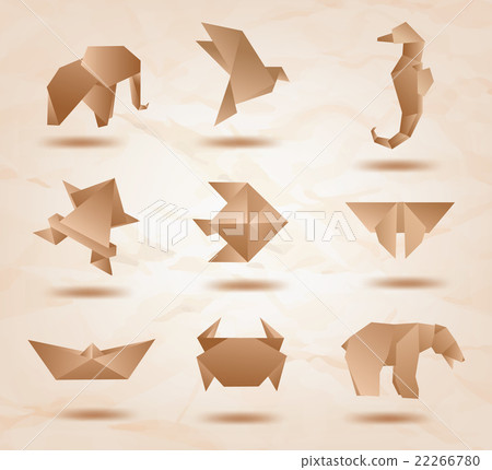 Set origami animals kraft Set origami animals kraft 22266780