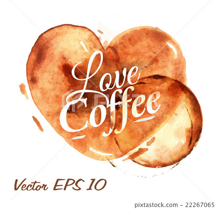 Heart drawn pour love coffee 22267065