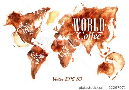 World Map coffee 22267071
