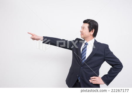 Middle businessman (posing on his back in hand) 22267177