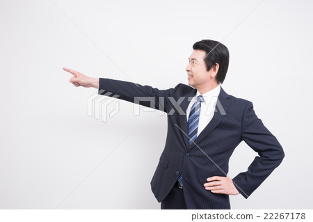 Middle businessman (posing on his back in hand) 22267178