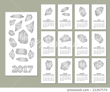 Monthly wall calendar for year 2017  22267574