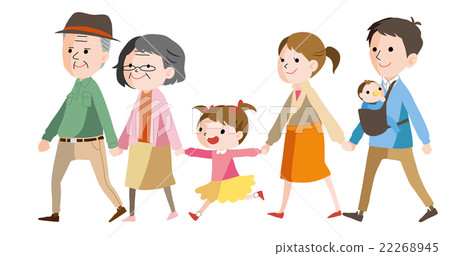 Third generation family (grandparents, parents, siblings) (hug holding father) Third generation family (grandparents, parents, siblings) (hug holding father) 22268945