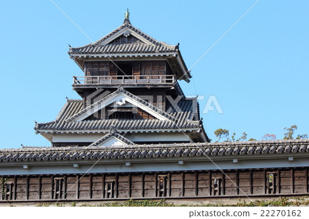 Kumamoto castle Uwago watching over the wall 22270162