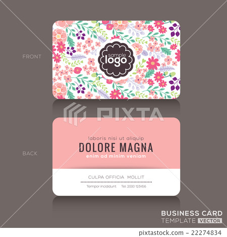 Design It Photo Card | cute floral pattern business card name card design 스톡 Design It Photo Card | cute floral pattern business card name card design 스톡