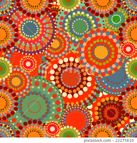 Seamless vintage retro pattern orange textile 22275610
