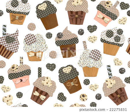 Seamless pattern cupcakes isolated. Seamless pattern cupcakes isolated. 22275831