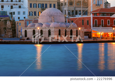 Night Venetian quay, Chania, Crete 22276996