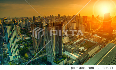 aerial view of sky scraper in heart of bangkok thailand aerial view of sky scraper in heart of bangkok thailand 22277043