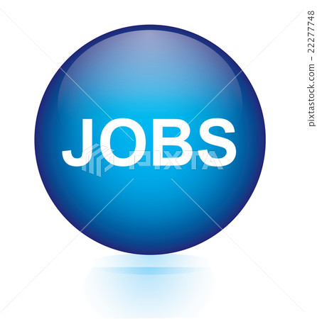Jobs blue circular button Jobs blue circular button 22277748