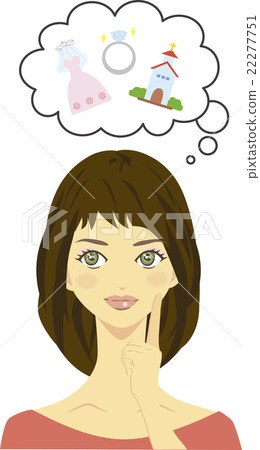 A woman thinking of marriage 22277751