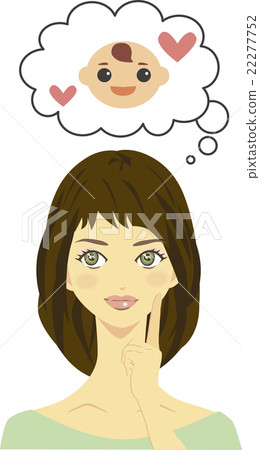 A woman thinking of a baby A woman thinking of a baby 22277752