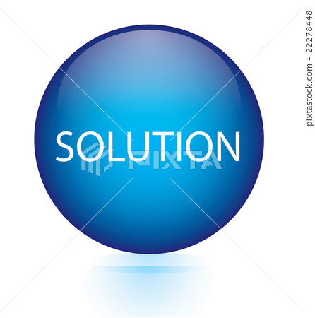 Solution blue circular button Solution blue circular button 22278448