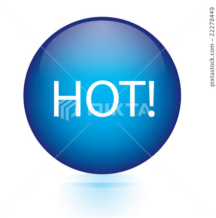 Hot blue circular button Hot blue circular button 22278449
