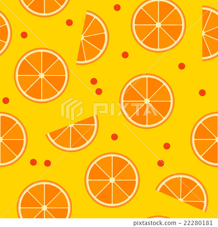 Vector seamless pattern with slices of orange 22280181