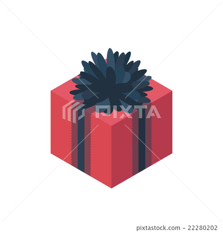 Flat isometric gift box icon - Stock Illustration [22280202] - PIXTA