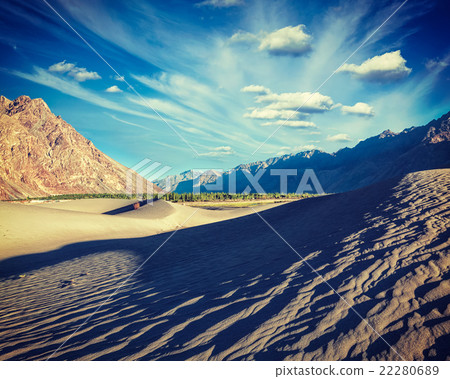 Sand dunes in mountains Sand dunes in mountains 22280689