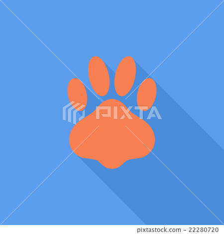 Paw vector flat icon 22280720