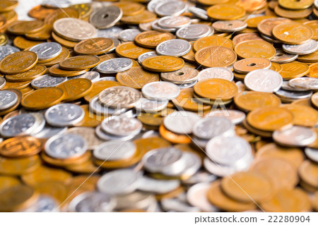 A lot of small money money money photo money finance saving a lot of Japanese coin currency Japanese coin A lot of small money money money photo money finance saving a lot of Japanese coin currency Japanese coin 22280904