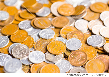 A lot of small money money money photo money finance saving a lot of Japanese coin currency Japanese coin A lot of small money money money photo money finance saving a lot of Japanese coin currency Japanese coin 22280957