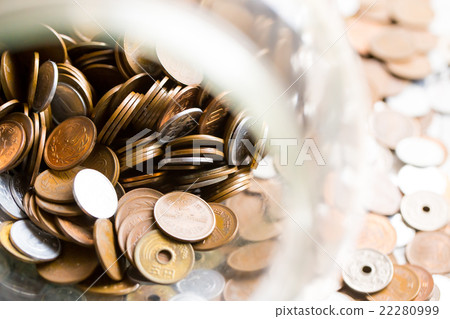 保存很多日本硬幣貨幣日本硬幣的很多小金錢金錢照片金錢財務 22280999