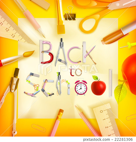 School season invitation template. EPS 10 22281306