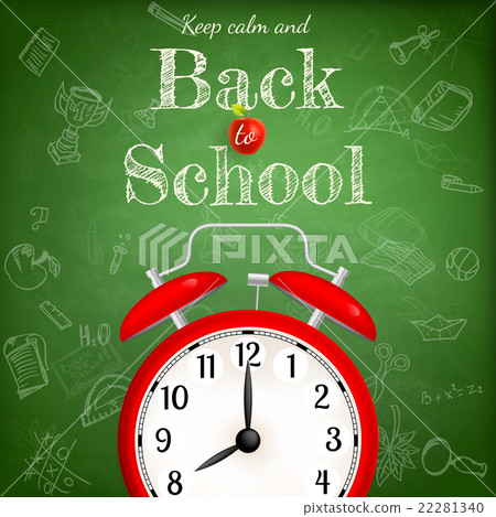 Back to school with alarm clock. EPS 10 - Stock Illustration [22281340 ...