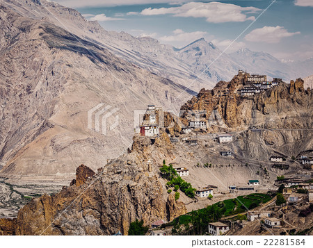 Dhankar gompa Buddhist monastery  in Himalayas 22281584