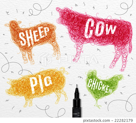 Tangled line chicken color 22282179