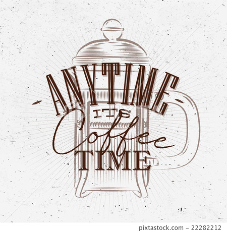 Poster its coffee time brown Poster its coffee time brown 22282212