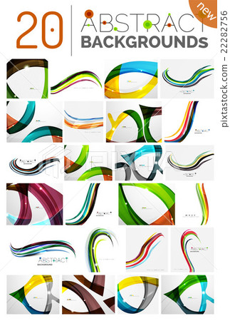 Pack of vector abstract backgrounds - Stock Illustration [22282756] - PIXTA