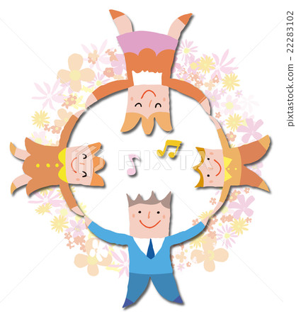 Family and wreath 22283102