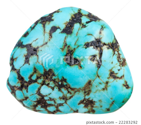 polished blue Howlite (turquenite) gemstone 22283292