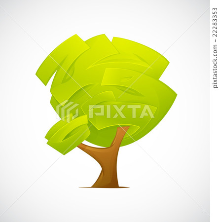 Abstract Tree isolated on a white background - Stock Illustration ...