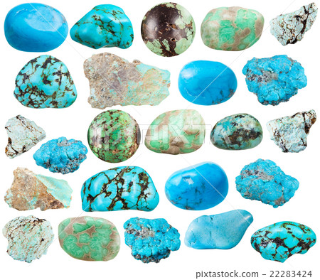 set of various turquoise and imitation gemstones 22283424