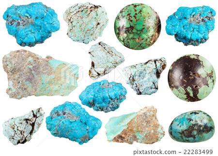 set of various turquoise natural gemstones 22283499
