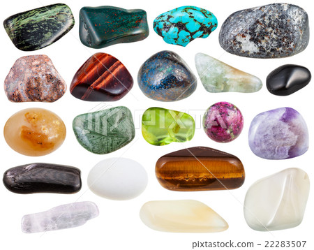 set of various polished natural gemstones set of various polished natural gemstones 22283507