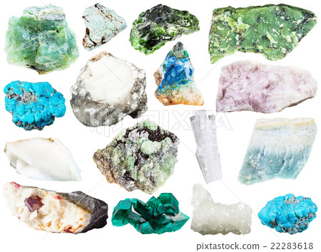 set of various natural mineral gems and crystals 22283618