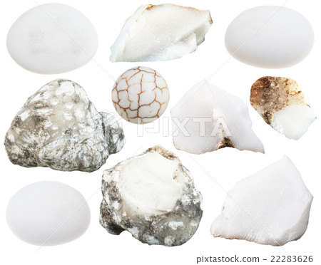 set of various cacholong (white opal) gemstones set of various cacholong (white opal) gemstones 22283626