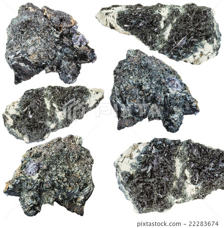 set of various Hornblende crystals on Amphibole 22283674