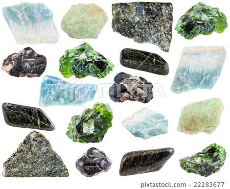 set of various Diopside minerals and gemstones 22283677