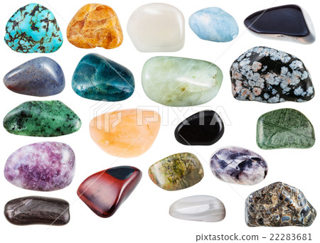 set of various polished mineral gemstones set of various polished mineral gemstones 22283681