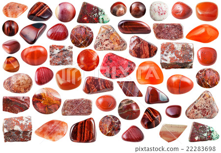 set of red mineral stones and gemstones set of red mineral stones and gemstones 22283698