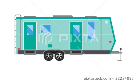 Trailer house vector illustration. Trailer house vector illustration. 22284053