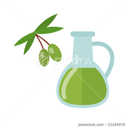 Olive oil and branch vector Olive oil and branch vector 22284079