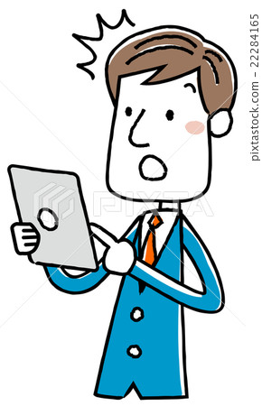 Illustration Material: Businessman Tablet Operation Awesome Noticing Illustration Material: Businessman Tablet Operation Awesome Noticing 22284165